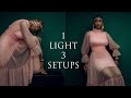 3 easy studio photography setups with 1 light   behind the scenes