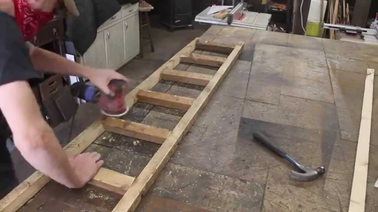 make a reclaimed wood ladder - library part 4 - YouTube