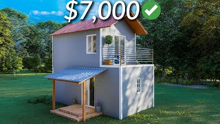 (4x7 Meters) Two Storey Small House Design | 1 Bedroom