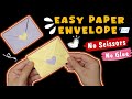 DIY Paper Envelope ✉️ | ❌No Glue, ❌No Scissors ✂️| Origami Envelope | Paper Craft Ideas 