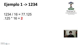 Convertir Base 10 a Base 16