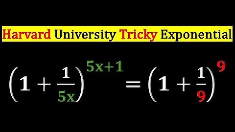 Harvard University Tricky Exponential Question! #education #mathsolympiad