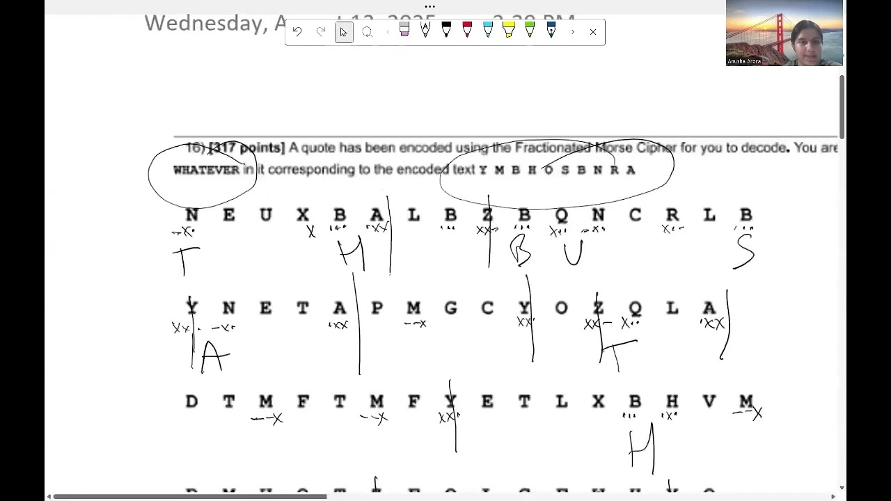 Fractionated Morse Cipher - Codebusters - Science Olympiad