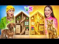 Luxury vs Budget Tiny House Challenge! 💎💸 Expensive vs Cheap Tiny Home Makeover 🏠✨