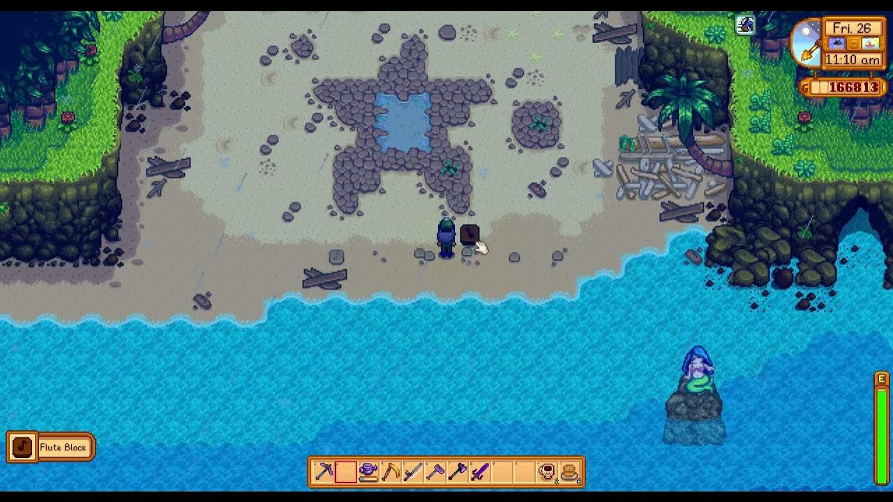Stardew Valley Island Mermaid Puzzle One Flute Block YouTube