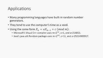 Random Number Generators Discrete Math Structures 12