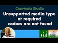 Media Import Error in Camtasia or Unsupported media type or required codecs are not found error