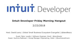 Intuit Developer Friday Morning Hangout – App Integration Design Best Practices screenshot 2