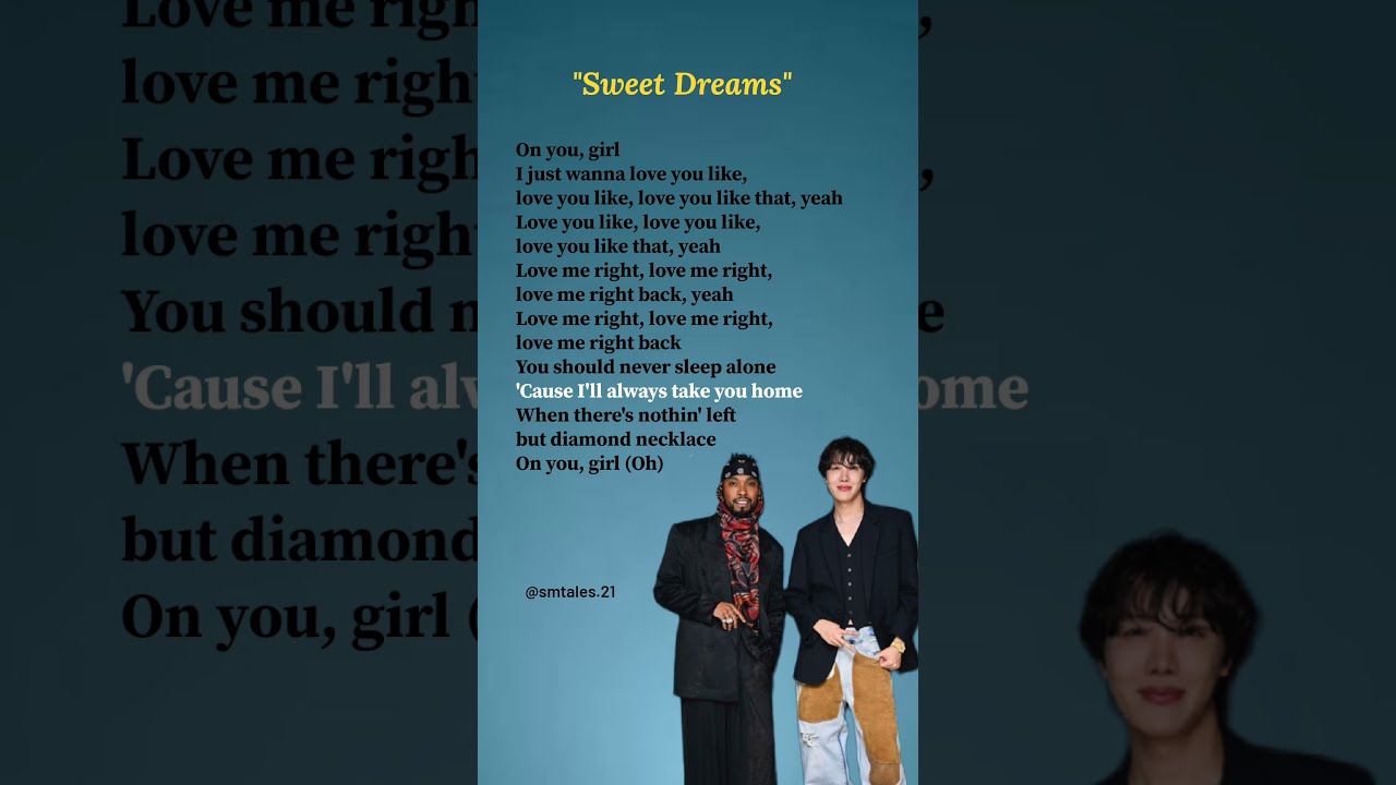 Sweet Dreams - j-hope & Miguel #lyrics #sweetdreams #jhope #bts