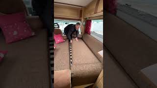 Making the bed in Autocruise Motorhome #shorts