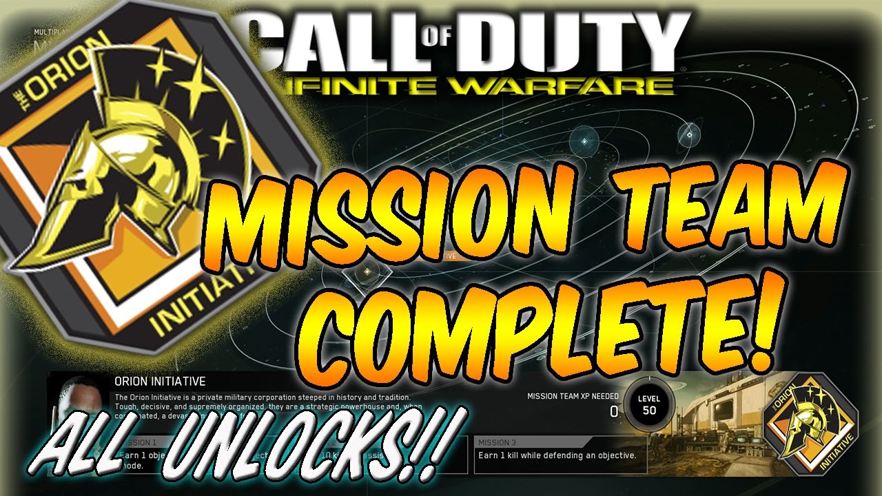 Mission Team Complete Orion Initiative Infinite Warfare Mission Teams Iw Unlocks Youtube