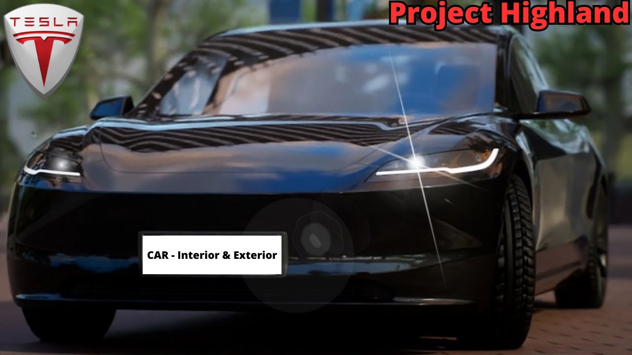 Drone spies 2024 Tesla Model 3's updated interior