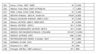 Auction List July 03, 2022 @ Tropical Hut Qc Coins & Banknotes Etc.