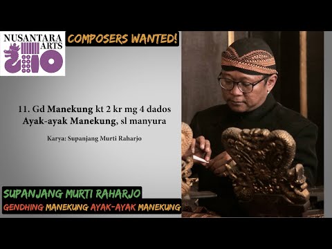 11. Gendhing / Ayak-ayak Manekung by Supanjang Murti Raharjo. "Composers Wanted!" new Javanese music