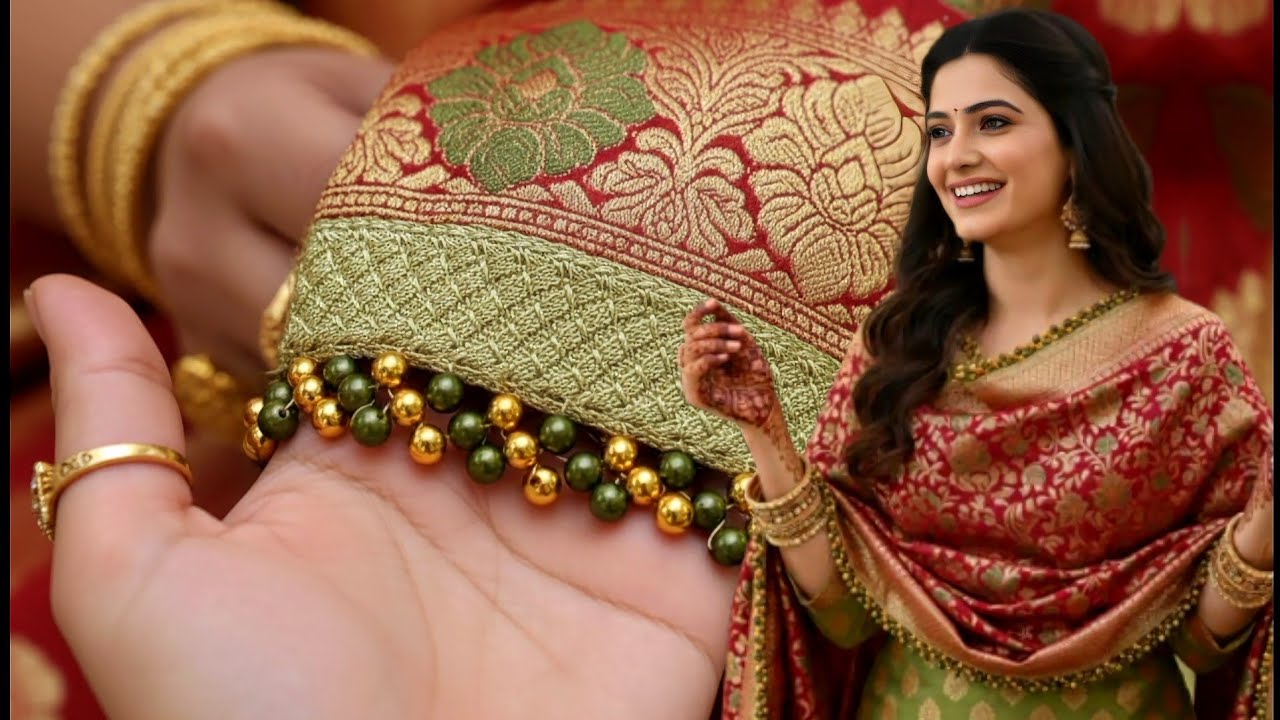 A Gorgeous New Tassel Design Perfect for -Indian Sarees👌👌👌