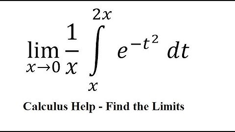 Calculus Help: Find the value of limits - lim (x→0)⁡ 1/x  ∫ From x to x^2 e^(-t^2 )  dt
