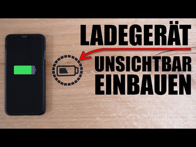 Ladegerät (KONTAKTLOS) in Tisch einbauen - Dein Handy wird