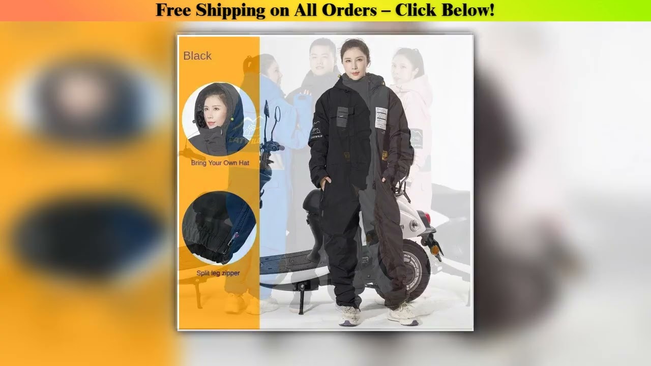 New Motorcycle Snow-proof Clothing Cold-proof Electric Vehicle Windbreaker Winter Skiing Fishing