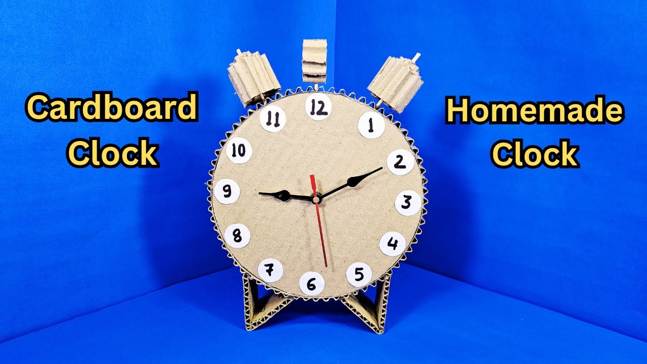 How to make Cardboard Clock || Homemade Clock || How to make Clock with ...