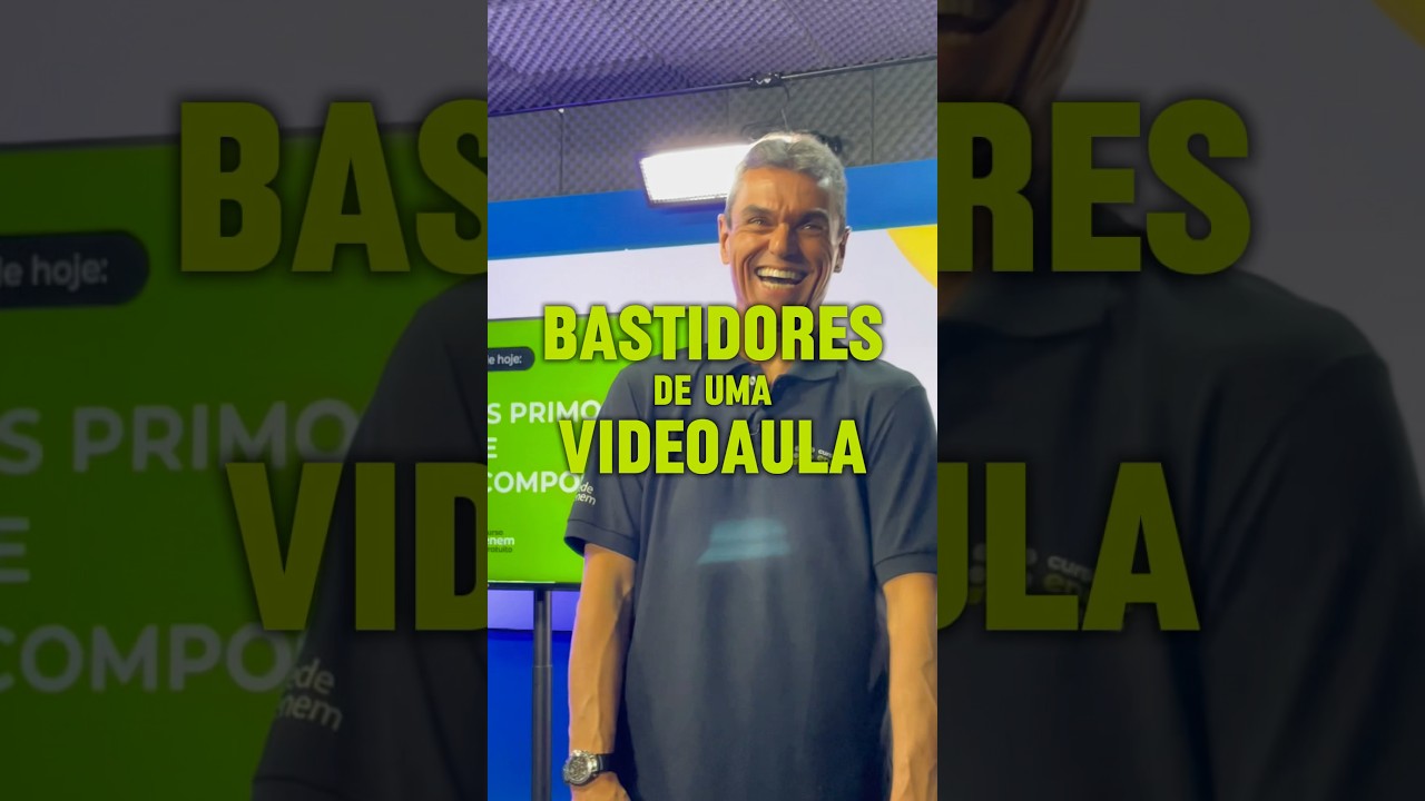 BASTIDORES DE UMA VIDEOAULA! 👀🎬 Estude com o Curso Enem Gratuito! (Link na Bio)