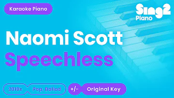 Speechless - Aladdin | Naomi Scott (Piano Karaoke)