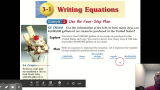 Algebra 1 Lesson 3-1