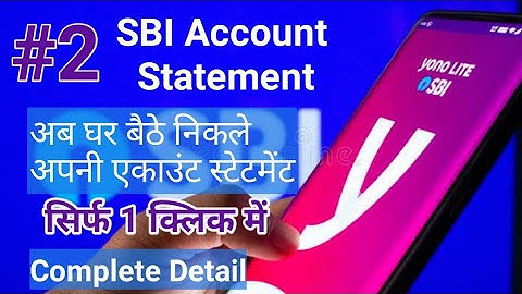 SBI Bank Account Statement. घर बैठे निकले अपनी एकाउंट स्टेटमेंट #Appboxyono #Appbox