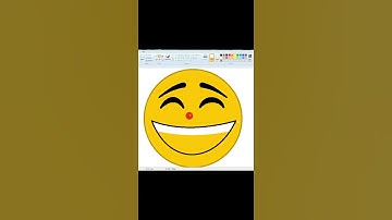 Draw smile emoji using Mspaint || Brother Princess Computer Center  #shorts #ytshorts