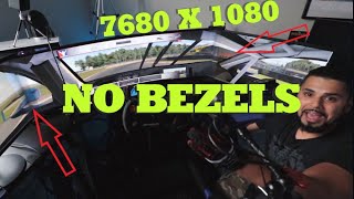 Sim Racing with the Craziest Resolution and Asus Bezel Free KIT! ITS BIG iracing