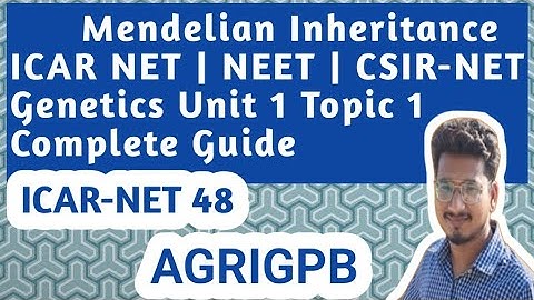 Mendelian Genetics Simplified | ASRB NET | Unit 1 Topic 1  #asrbnet #genetics #plantbreeding #agrig