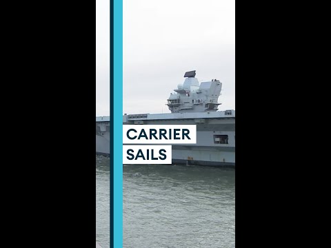 HMS Queen Elizabeth leaves Portsmouth #Shorts