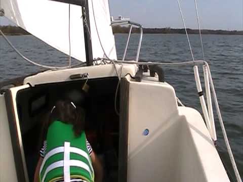 Sailing our Victoria 18 - YouTube
