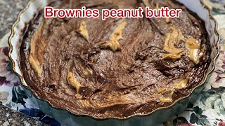 Brownies peanut butter ‏ Starbucks￼ | طريقة براونيز بزبدة الفول السوداني ?￼