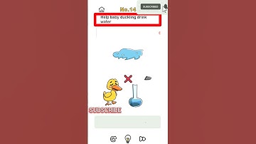 How to solve or pass brain out Level 14 - Help baby duckling drink water | Brain Out Solved