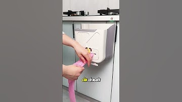 Thùng rác treo tủ bếp gấp gọn tiện lợi #blogyeubep #meovathuuich #dogiadungtienich