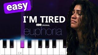 Labrinth - I'm Tired (Euphoria) EASY PIANO TUTORIAL