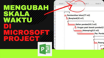 mengubah skala waktu dari hari ke minggu di microsoft project