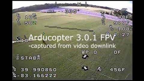 Arducopter 3.0.1 - Minimosd FPV