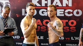 Khan vs Lo Greco FULL UNDERCARD WEIGH IN | Official Weigh Ins from Liverpool