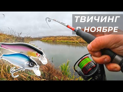 ТВИЧИНГ В НОЯБРЕ - ЭТО НЕ ШУТКИ! / КЛАССНАЯ МАЛАЯ РЕЧКА РАЗДАЁТ ЩУК!