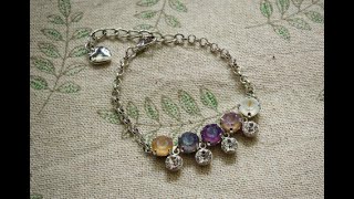 How to Set Chaton Crystals into a Bracelet Setting