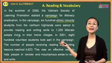TIẾNG ANH 11 UNIT 5 ILLITERACY