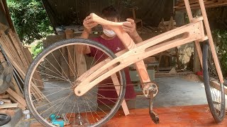 Most Creative Woodworking Ideas // How To Make Beautiful Wooden Bicycles From Recycled Materials