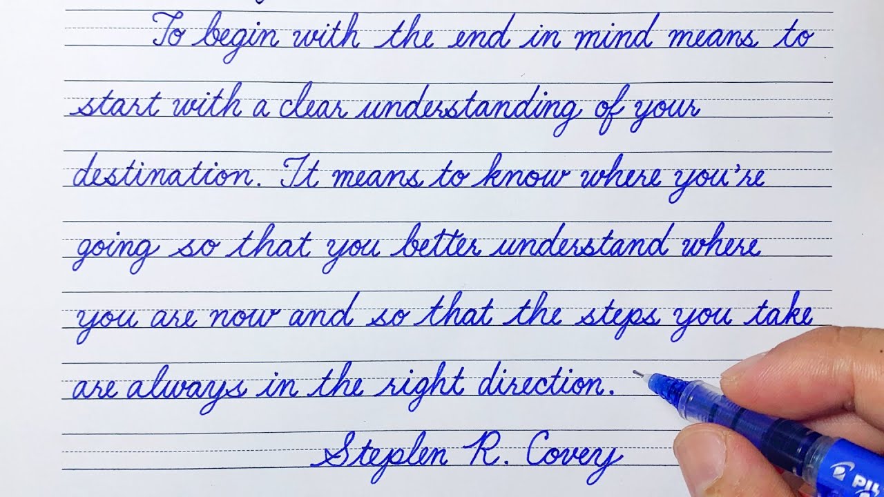 Stephen R. Covey Quotes in English cursive writing | Cursive ...