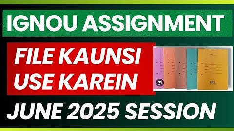 IGNOU Assignment File Big Update: Don