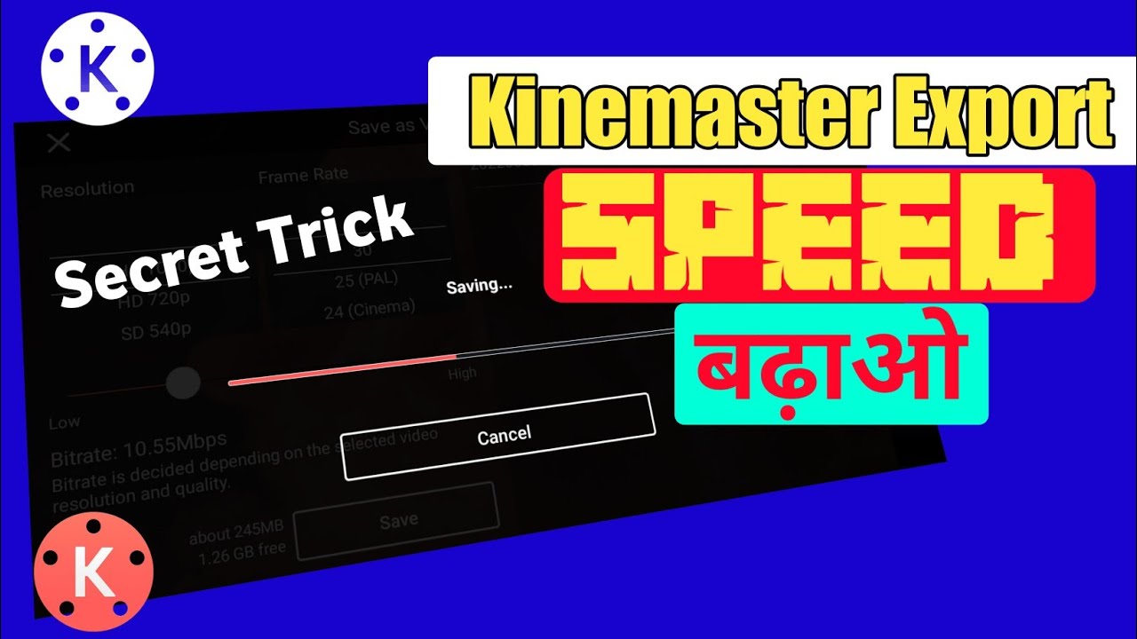 How To Increase Kinemaster Export Speed | Kinemaster Slow Export Problem