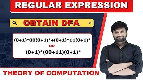 Obtain DFA from Regular Expression| Equivalence between RE and FA | TOC | FLAT