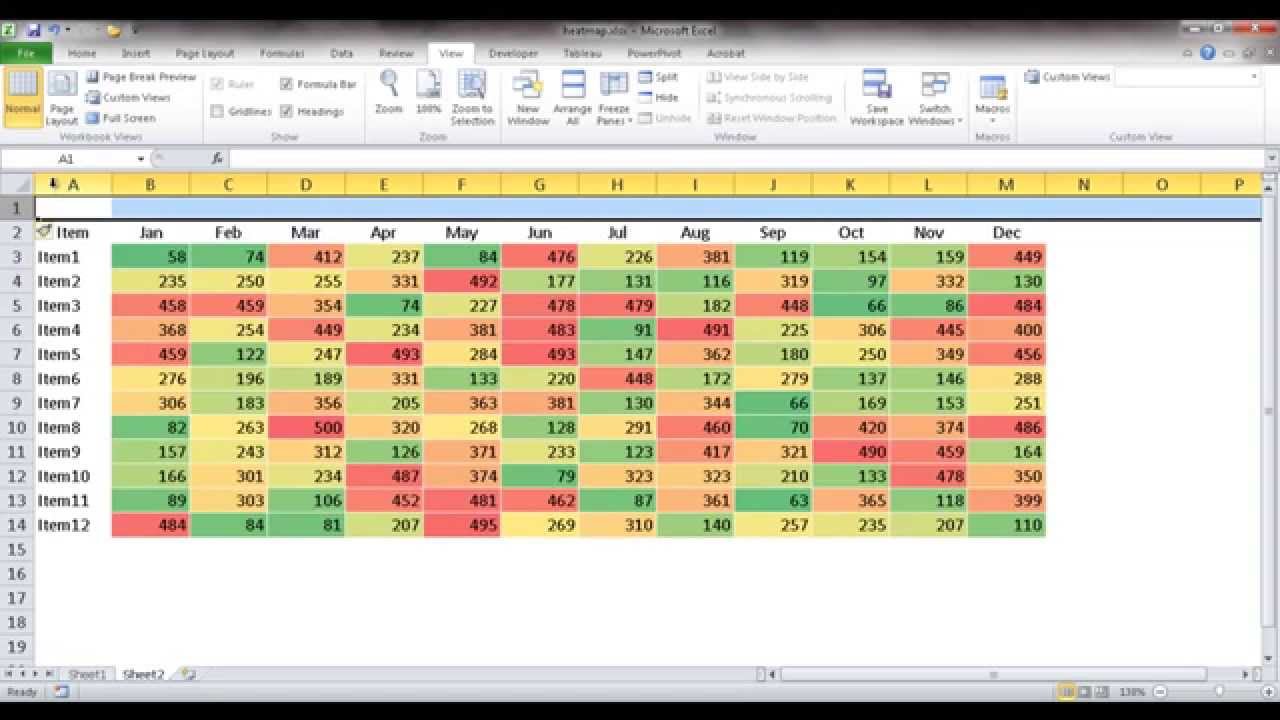 Excel Heat Map Chart