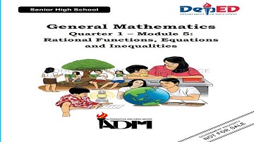 Anwer to General Math Module 5: Rational Function, Equation and Inequalities