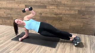 DB Side Plank Reverse Fly